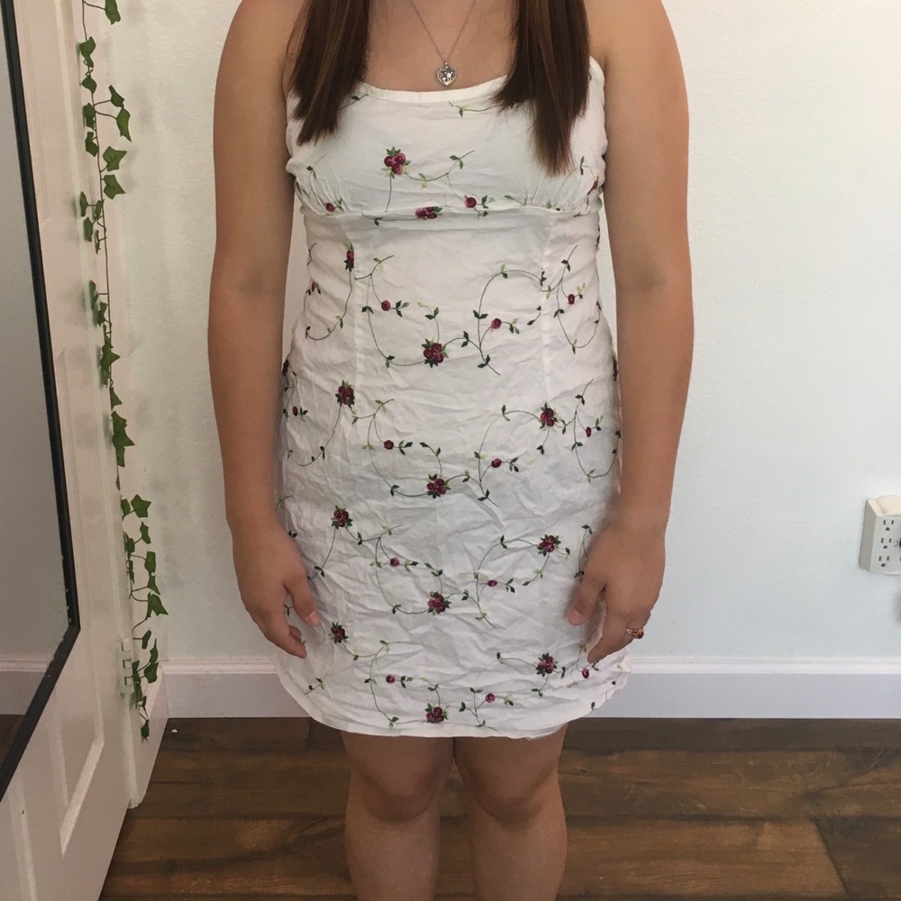 Floral form fitted dress